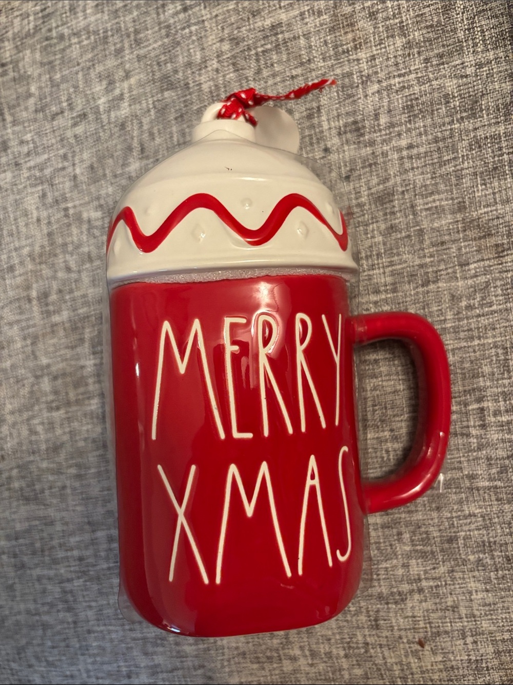 Rae Dunn 'Merry Xmas' Ceramic Mug with Lid